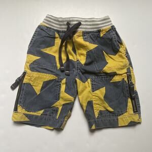 Mini Boden Blue & Yellow Star Shorts
